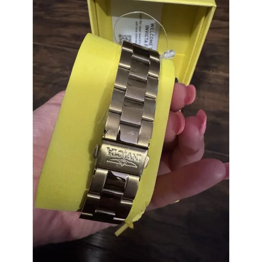 Invicta Specialty Lautus Gold Mother Pearl Dial Crystal Unisex Watch 38mm